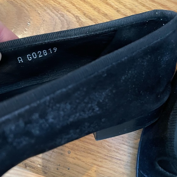 CHANEL Wn's Size 37.5 Ballerina Flats Dark Grey Brushed Suede Retail $595.00 - Picture 3 of 10